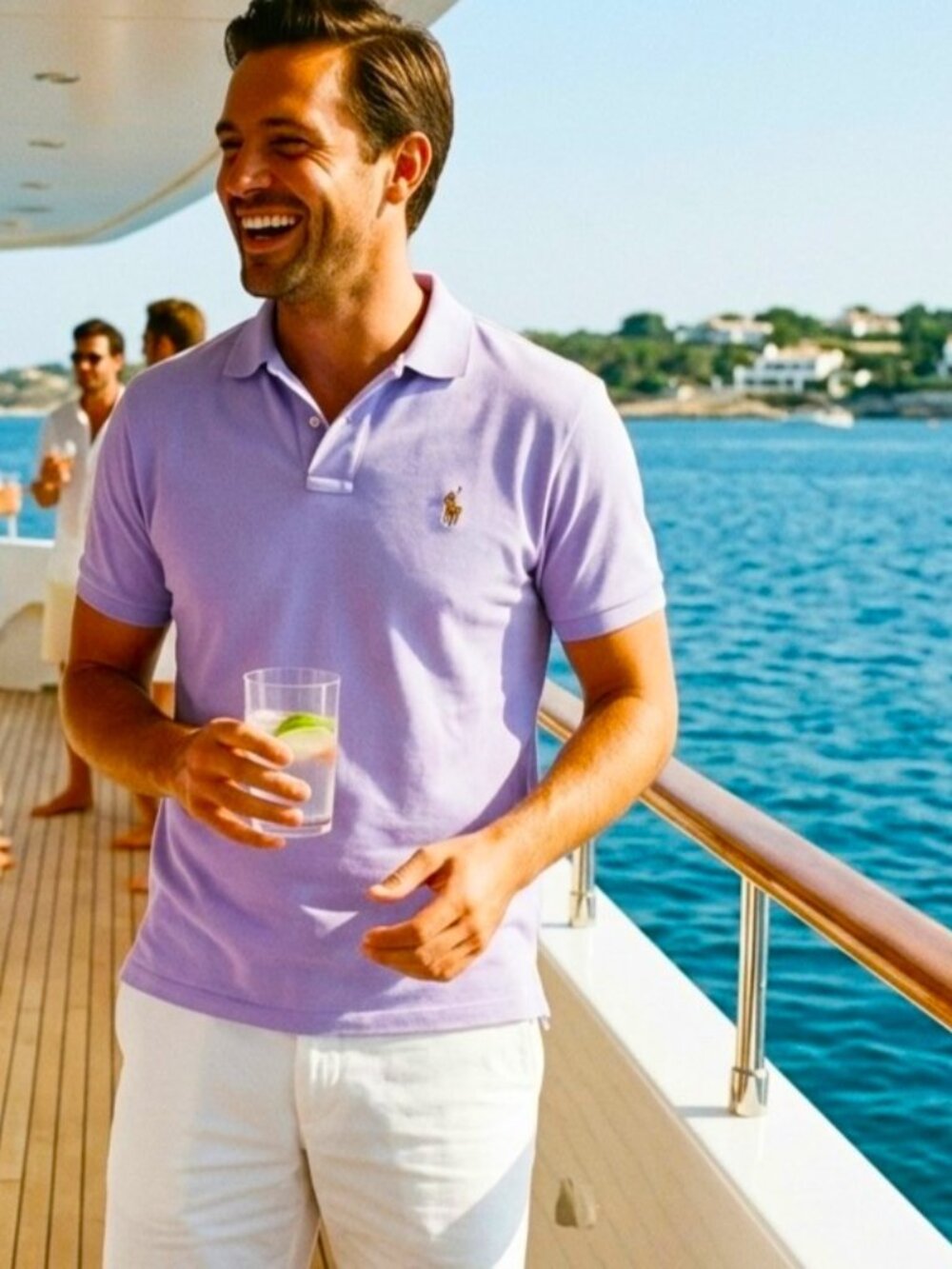 Polo Ralph Lauren Mens Polo Shirt Medium Purple 100% Cotton Classic Fit
